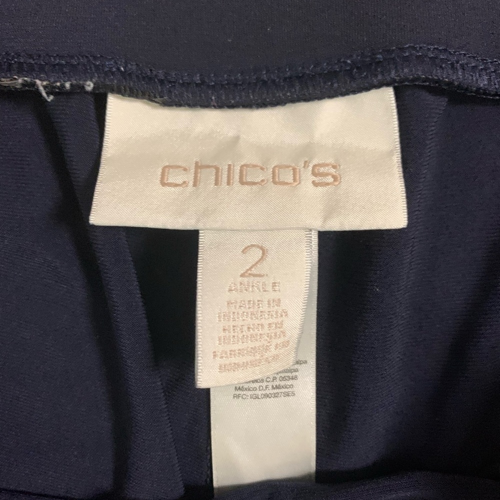Chico's Navy Blue trousers ankle pants jogger style - Picture 4 of 8